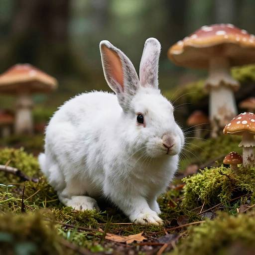 Furless Bunny in Mystical Forest