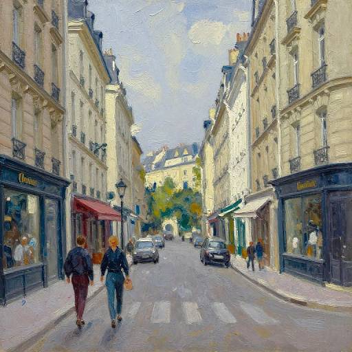 Edwardian Paris Oil Painting Style