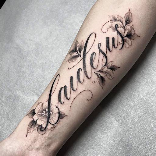 Elegant Cursive Script Tattoo Design