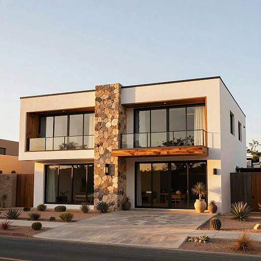 Modern Mexican Desert Homes at Sunset