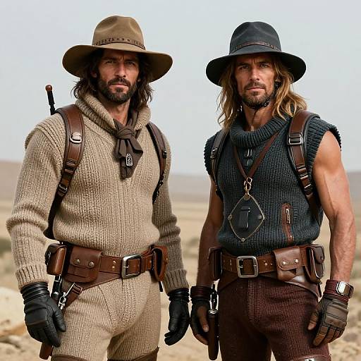 Futuristic Hikers in Hyper-Detail