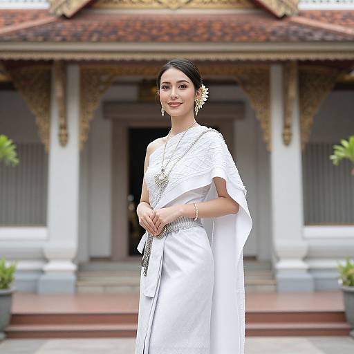 Woman in Traditional Thai Costume