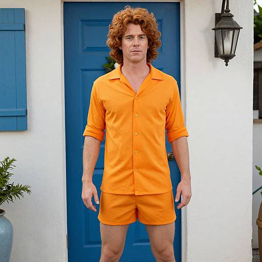 Man in Gilligan's Island Ginger Costume