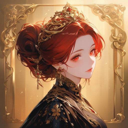 Elegant Woman in Majestic Digital Portrait