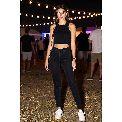 Slim Woman in Stylish Festival Outfit