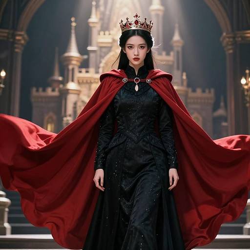 Regal Figure in Dramatic Fantasy Setting