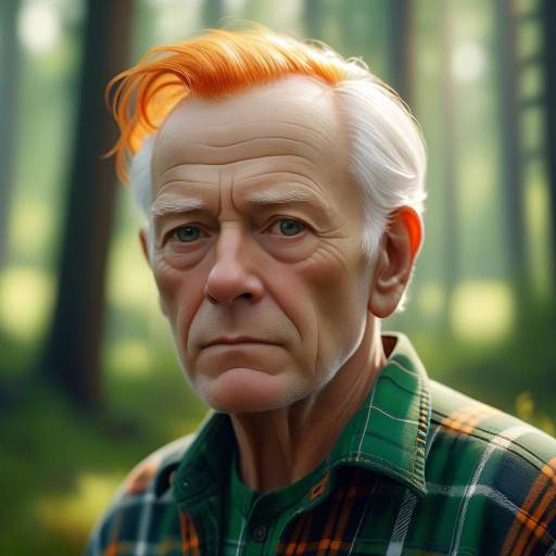 Vibrant Elderly Gentleman in Nature