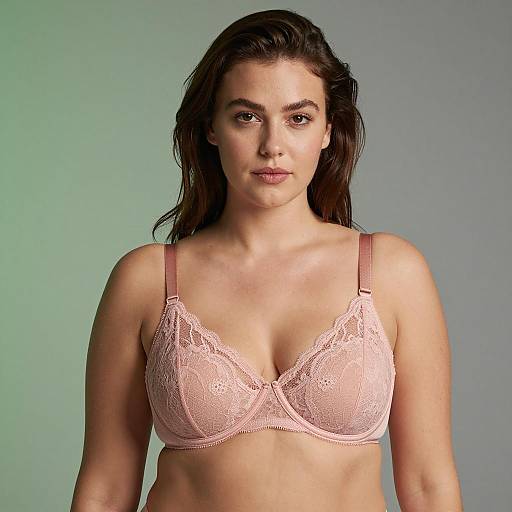 Elegant Photo of Woman in Lace Bra