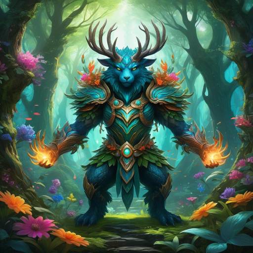 Enchanted Forest Guardian in Battle Stance Enchanted Forest Guardian in Battle Stance