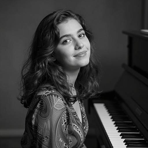 Elegant Black and White Portrait of a Woman