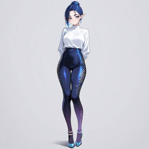 Sporty Elf Girl in Vibrant Attire Sporty Elf Girl in Vibrant Attire