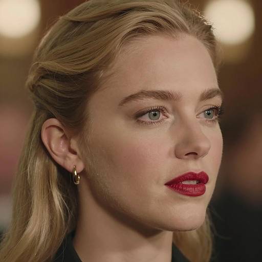 Elegant Close-Up of a Blonde Woman