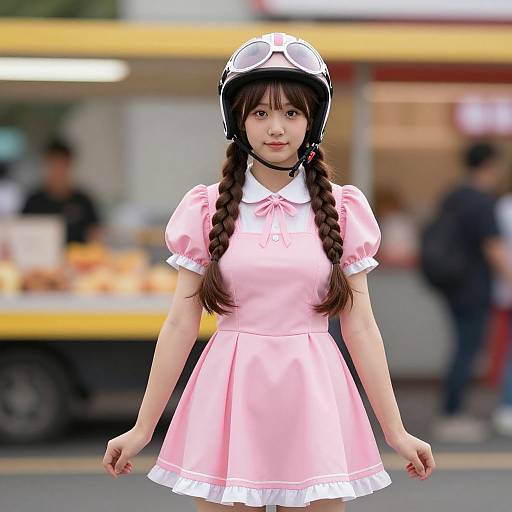 Lollipop Girl in Pink Dress