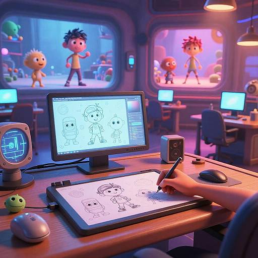 Futuristic Pixar-Inspired Animation Studio