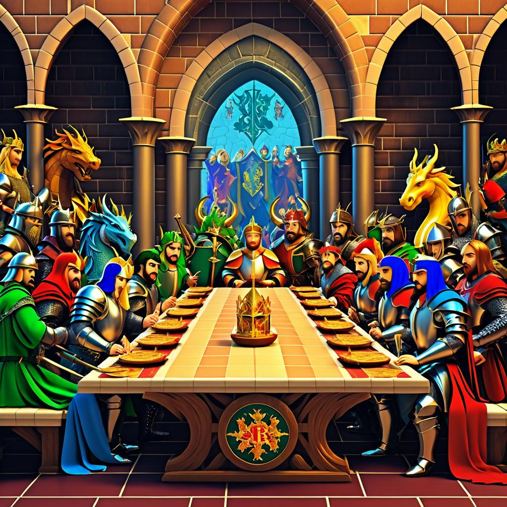 Medieval Knights and Dragons Last Supper