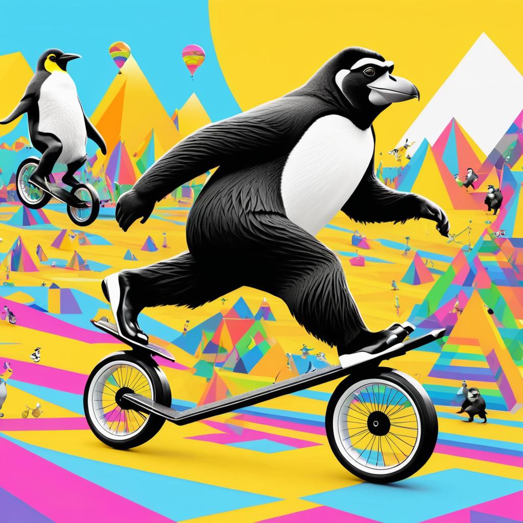 Psychedelic Penguin and Gorilla Adventure