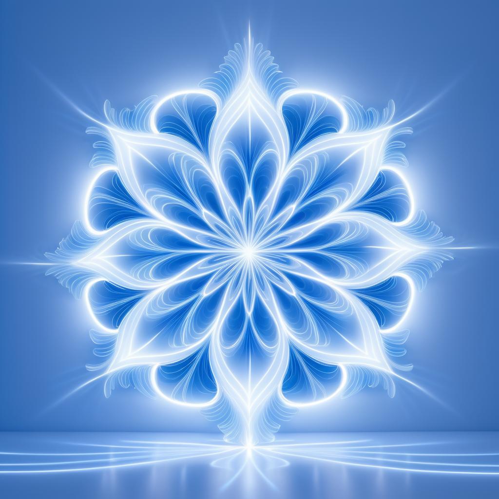 Whimsical Blue Star Light Art Design