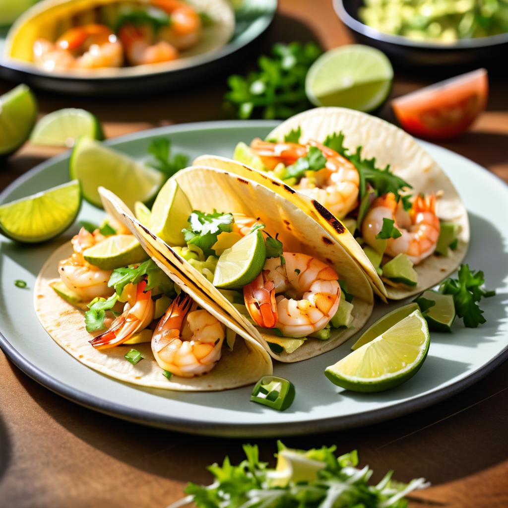 Ultra-Realistic Grilled Shrimp Tacos Photo