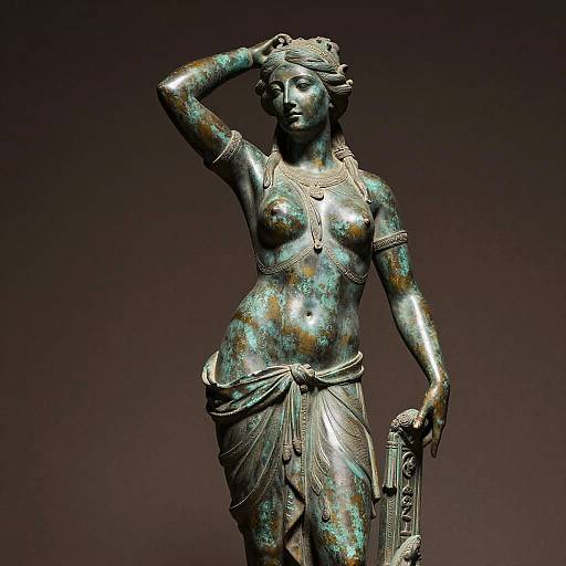 Photorealistic Bronze Priestess Statue