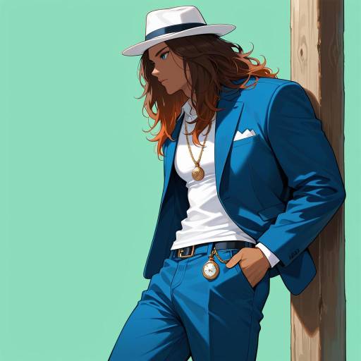 Casual Cowboy Portrait with Pocket Watch Casual Cowboy Portrait with Pocket Watch
