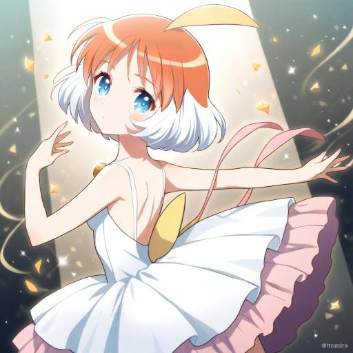 Illustration of Ahiru (princess tutu), princess tutu in the style of Nakamura hinato