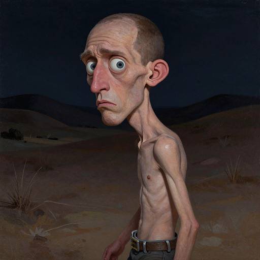 Gaunt Man Walking Nightscape