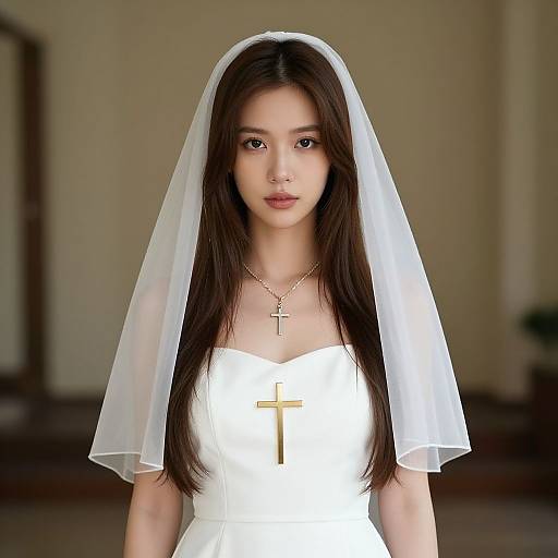 Realistic Christian Marriage Portrait