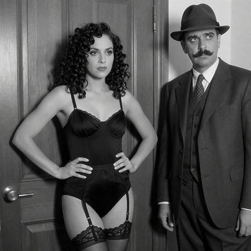 Dramatic Black-and-White Portrait of Confidence