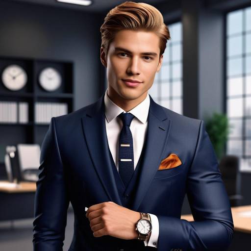 Confident Young Man in Tailored Suit