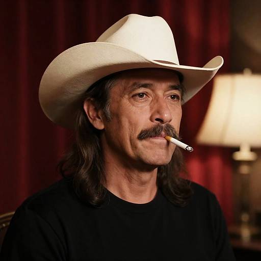 Portrait of a Relaxed Cowboy Man