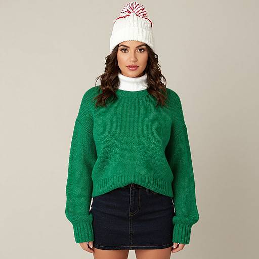 Casual Winter Fashion with Chunky Knit