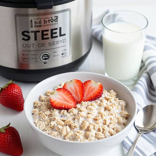 Steel Cut Oats with Fresh Strawberries