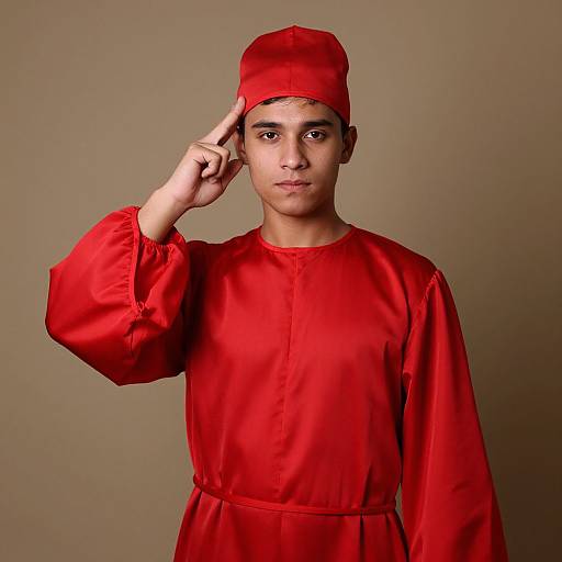 Realistic Boy in Brinjal Costume