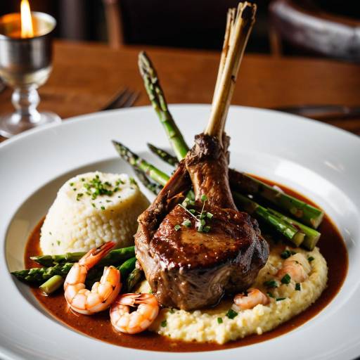 Cozy Restaurant Scene with Gourmet Dish