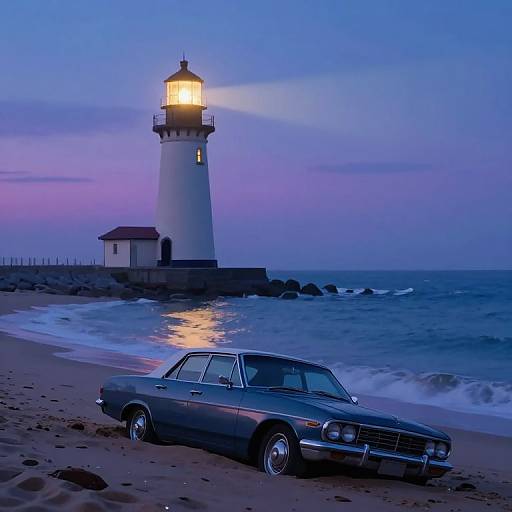 Nostalgic Lighthouse at Twilight