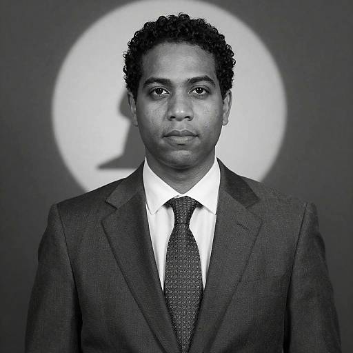 Stylish Man in Black and White Portrait