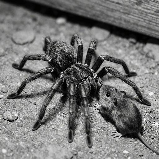Dramatic Spider vs Rodent Encounter