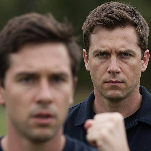 Intense Close-Up of Two Men