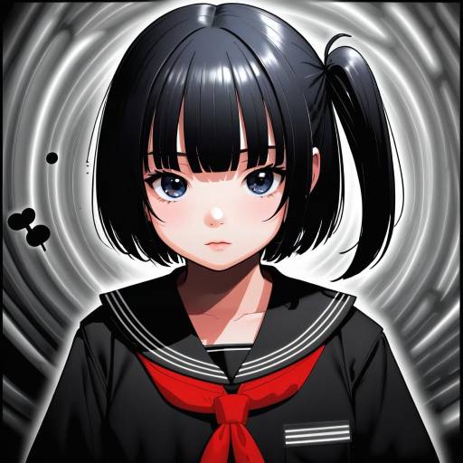 Illustration of Amemori sayo, nijisanji in the style of Rob ishi