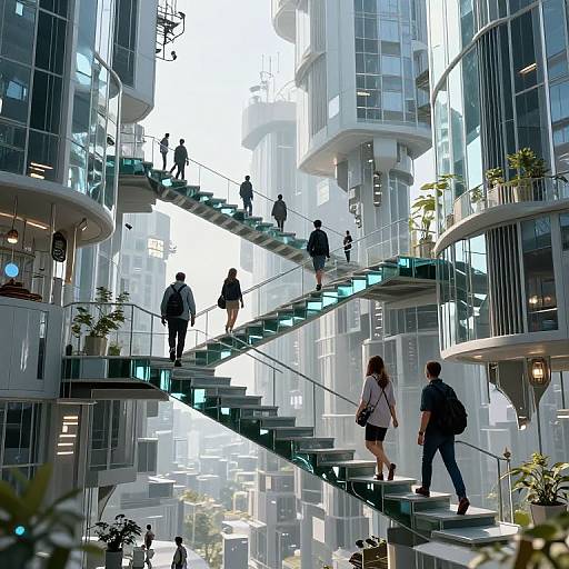 Floating City with Uphill Time Flow