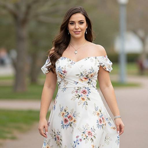 Elegant Belle-Inspired Floral Dress