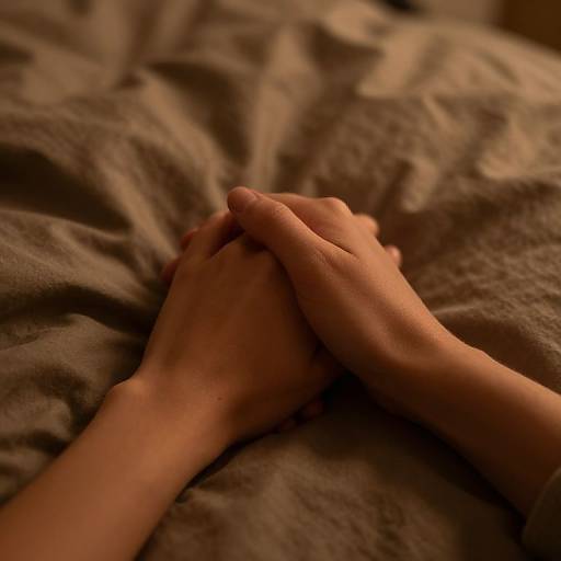 Intimate Lesbian Hands Cozy Close-Up