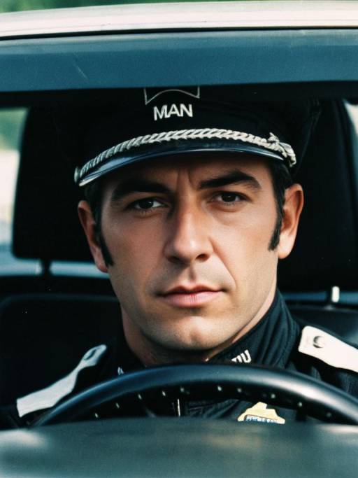 Man in Driver Uniform Close-Up