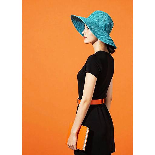 Stylish Woman in Vibrant Profile