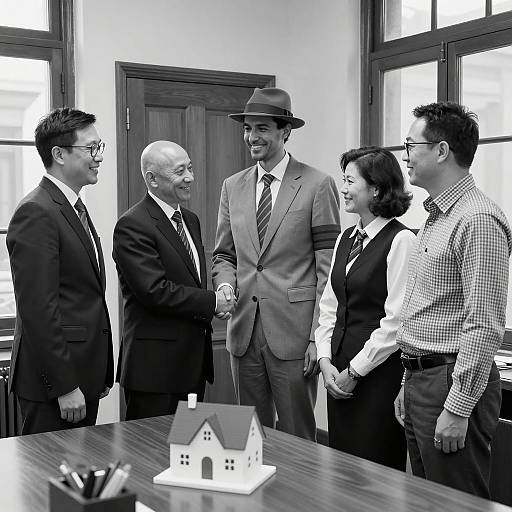 Business Handshake in Office Meeting
