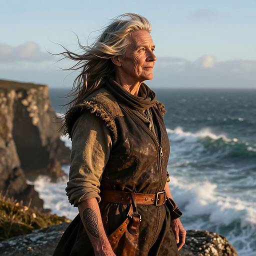 Weathered Sea Veteran at Golden Hour