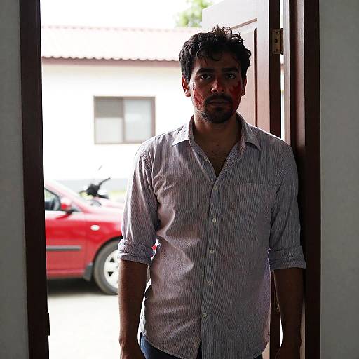 Dramatic Scene: Man in Blood-Stained Attire