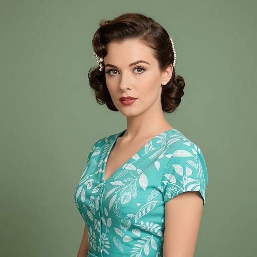 1950s Retro Glamour Woman Portrait