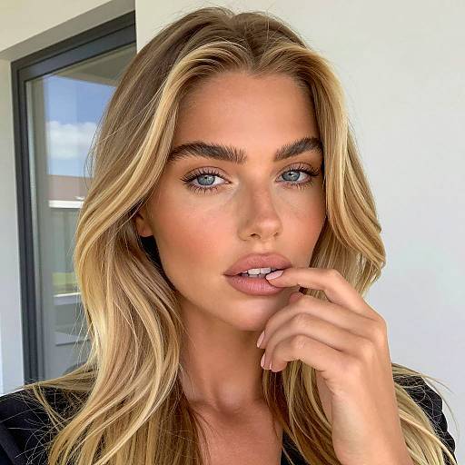 Close-Up Portrait of a Beautiful Woman