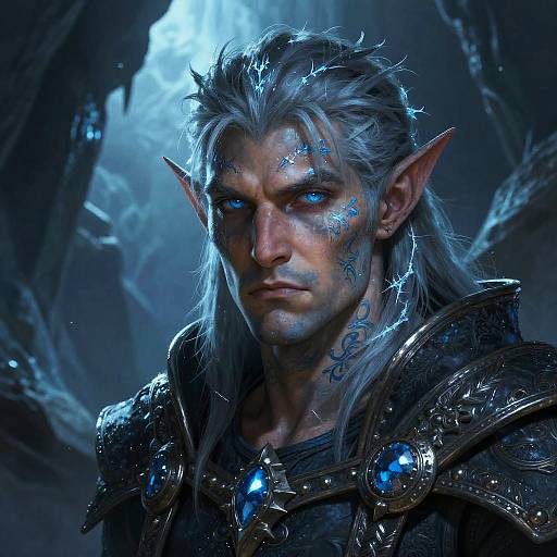 Half-Elf Druid in Icy Cave